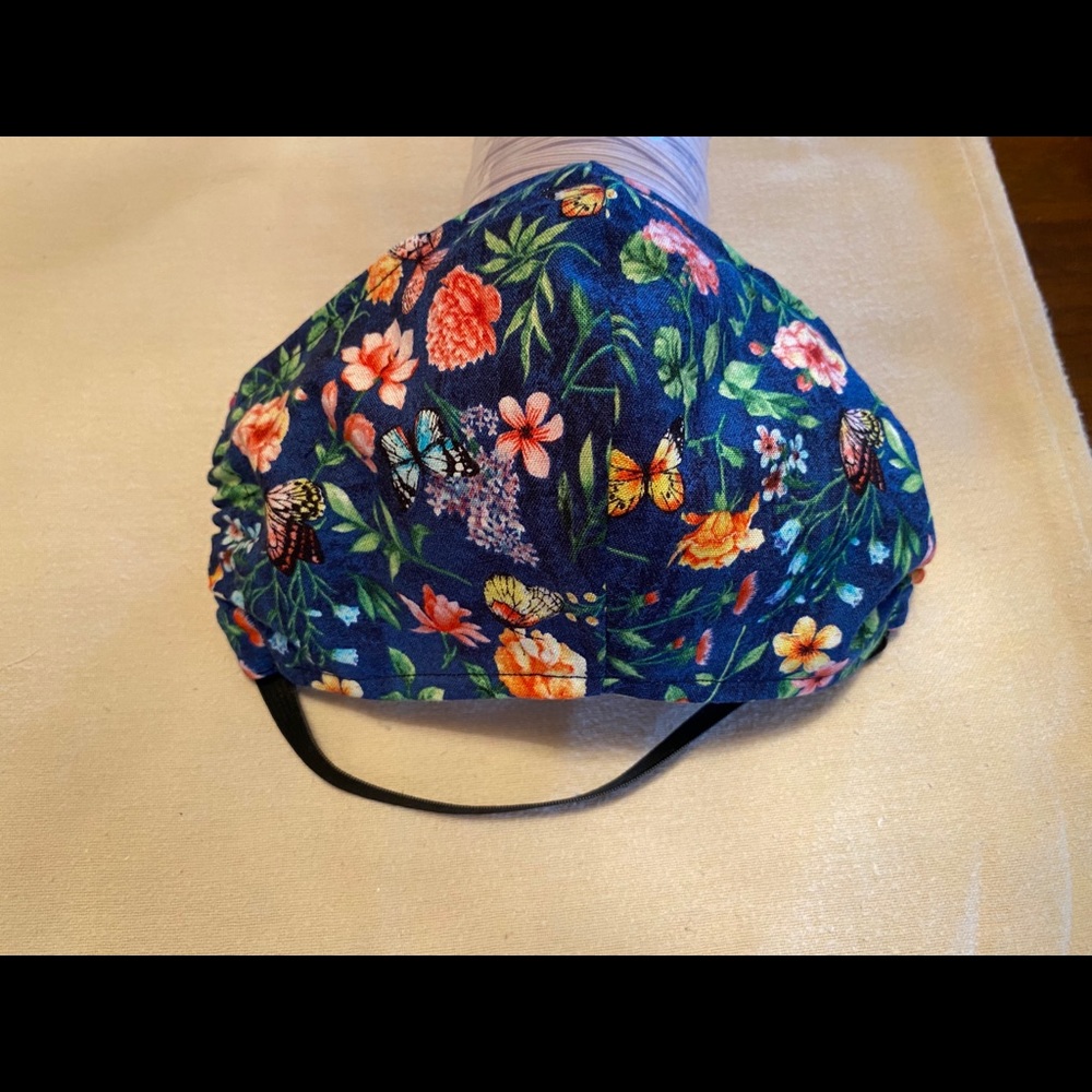 Blue butterfly face mask